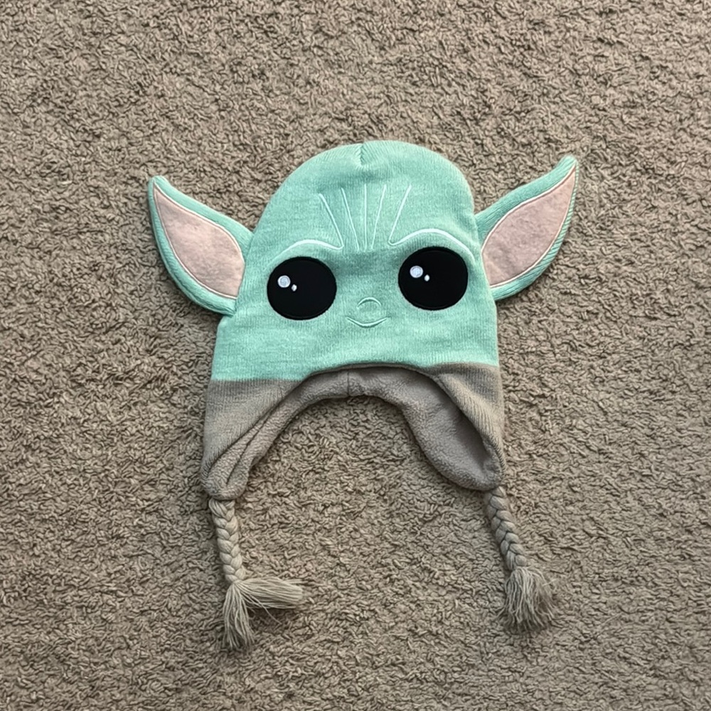 Green and Gray Character Beanie Hat